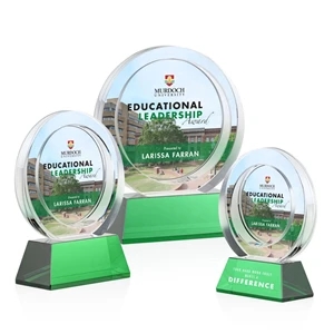 Templeton VividPrint™ Award on Base - Green | https://www.bestnamebadges.com