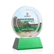 Templeton VividPrint™ Award on Base - Green | https://www.bestnamebadges.com