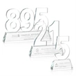 Milestone Optical Award - Clear | https://www.bestnamebadges.com