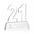 Milestone Optical Award - Clear | https://www.bestnamebadges.com