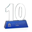 Milestone Optical Award - Blue | https://www.bestnamebadges.com