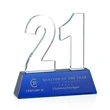 Milestone Optical Award - Blue | https://www.bestnamebadges.com