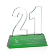 Milestone Optical Award - Green | https://www.bestnamebadges.com