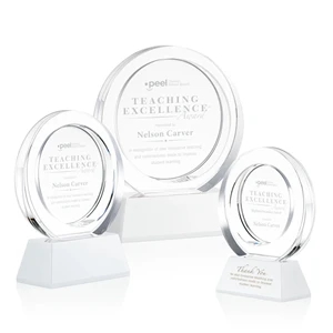 Templeton Award on Base - White | https://www.bestnamebadges.com