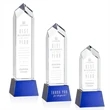 Clarington Award on Base - Blue | https://www.bestnamebadges.com