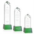 Clarington Award on Base - Green | https://www.bestnamebadges.com