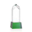 Clarington Award on Base - Green | https://www.bestnamebadges.com