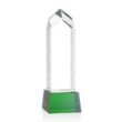 Clarington Award on Base - Green | https://www.bestnamebadges.com
