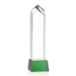 Clarington Award on Base - Green | https://www.bestnamebadges.com