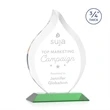 Worthington Flame Award- Green | https://www.bestnamebadges.com