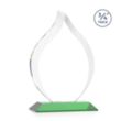 Worthington Flame Award- Green | https://www.bestnamebadges.com