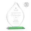 Worthington Flame Award- Green | https://www.bestnamebadges.com