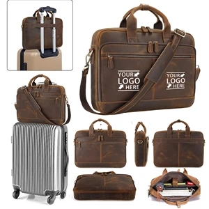 15.6 Laptop Genuine Leather Business Travel Messenger Bags
