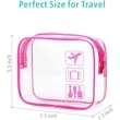 Clear Toiletry Travel Makeup Cosmetic Bag for Women Men | https://www.bestnamebadges.com