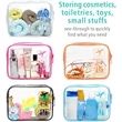 Clear Toiletry Travel Makeup Cosmetic Bag for Women Men | https://www.bestnamebadges.com