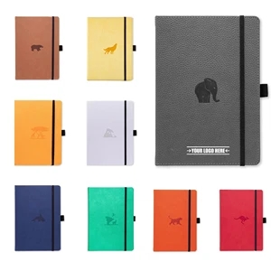 A5 Hardcover Cream Wildlife Notebook 100GSM Squared  | https://www.bestnamebadges.com