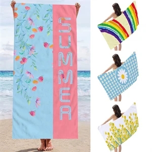 Basic Weight Sublimated Microfiber SandBeach Towel