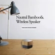 Mini Bamboo Square Portable Speaker | https://www.bestnamebadges.com