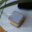 Mini Bamboo Square Portable Speaker | https://www.bestnamebadges.com