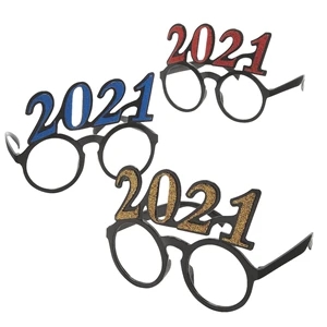2021 Shaped New Years Eve Festive Round Glasses