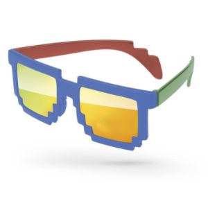 3-Tone Pixel Mirror Sunglasses w/ 1-color imprints