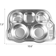 5 Section Car Shape 304 Stainless Divided Platter | https://www.bestnamebadges.com
