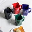 Creative Ceramic Trash Can Drinking Mug | https://www.bestnamebadges.com