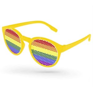 Pride Vicky Pinhole Promotional Sunglasses w/ Temple Imprint