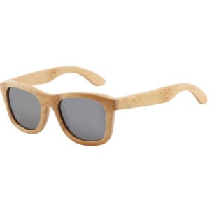Bamboo Dark Lenses Promotional Sunglasses W/Temple Imprint