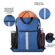 Sports Drawstring Backpack With Shoe Compartment Layer | https://www.bestnamebadges.com