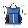 Sports Drawstring Backpack With Shoe Compartment Layer | https://www.bestnamebadges.com