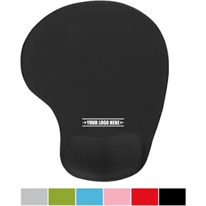 Office Mousepad with Gel Wrist Support  | https://www.bestnamebadges.com