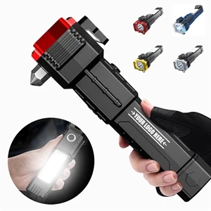 Custom Durable Usb Rechargeable Safety Hammer Flashlight | https://www.bestnamebadges.com
