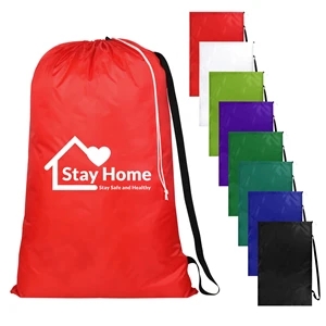 Drawstring Laundry Bag with Shoulder Strap