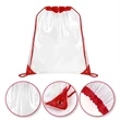 Large Transparent Drawstring Backpack 14" X 17" | https://www.bestnamebadges.com