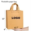 Custom Washable Thickened Kraft Paper Tote Bag | https://www.bestnamebadges.com