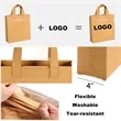 Custom Washable Thickened Kraft Paper Tote Bag | https://www.bestnamebadges.com