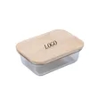 13 Oz Glass Food Storage Container With Bamboo Lid | https://www.bestnamebadges.com