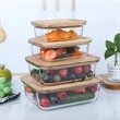 13 Oz Glass Food Storage Container With Bamboo Lid | https://www.bestnamebadges.com
