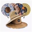 Classic Printed Straw Hat | https://www.bestnamebadges.com
