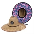 Classic Printed Straw Hat | https://www.bestnamebadges.com