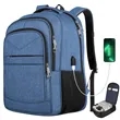 Extra Large Travel Carry on Laptop Backpack with USB Port | https://www.bestnamebadges.com