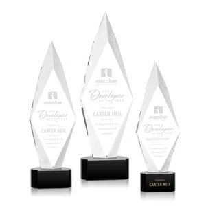 Manilow Award on Paragon Base - Black | https://www.bestnamebadges.com