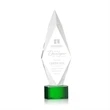 Manilow Award on Paragon Base - Green | https://www.bestnamebadges.com
