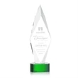Manilow Award on Paragon Base - Green | https://www.bestnamebadges.com