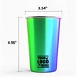 Rainbow Stainless Steel 16 oz Stackable Durable Cups  | https://www.bestnamebadges.com