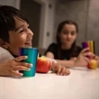 Rainbow Stainless Steel 16 oz Stackable Durable Cups  | https://www.bestnamebadges.com