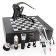 Custom Wooden Box Wine Accessories With Chess Set | https://www.bestnamebadges.com