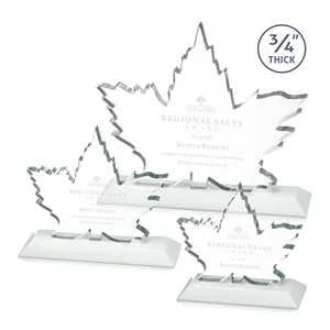 Maple Leaf Award - White | https://www.bestnamebadges.com