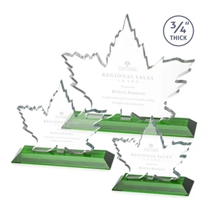 Maple Leaf Award - Green | https://www.bestnamebadges.com